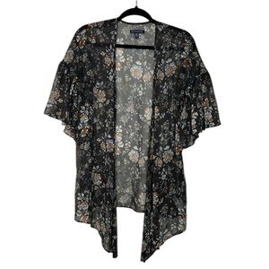 American Eagle Boho Floral Sheer Cardigan size Small